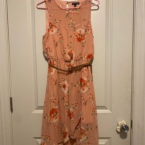 Women Spring Floral Dress with Belt